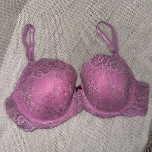Victoria’s Secret, Dream Angels Bra, 36D, lined demi, pink/purple